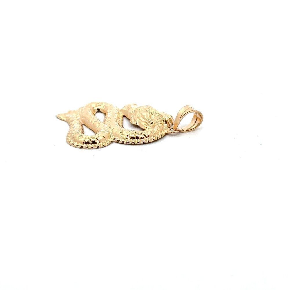 18K Gold Pendant Lucky Dragon Large 1.68 grams - Picture 12 of 13